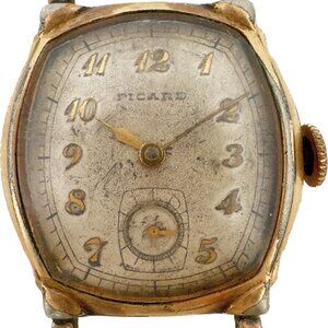 Vintage Picard S. Barruch 17 Jewel Men's Mechanical Wristwatch Swiss Made Deco